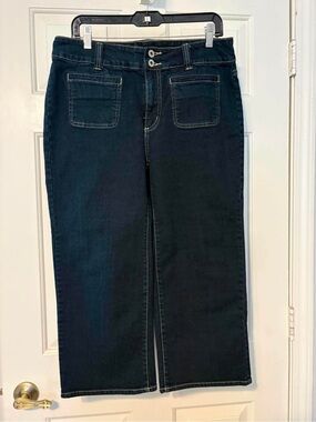 Chico’s Dark Blue Women's Wide Leg Crop Jeans